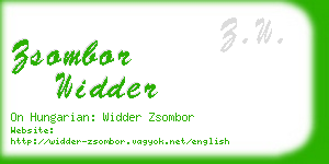 zsombor widder business card